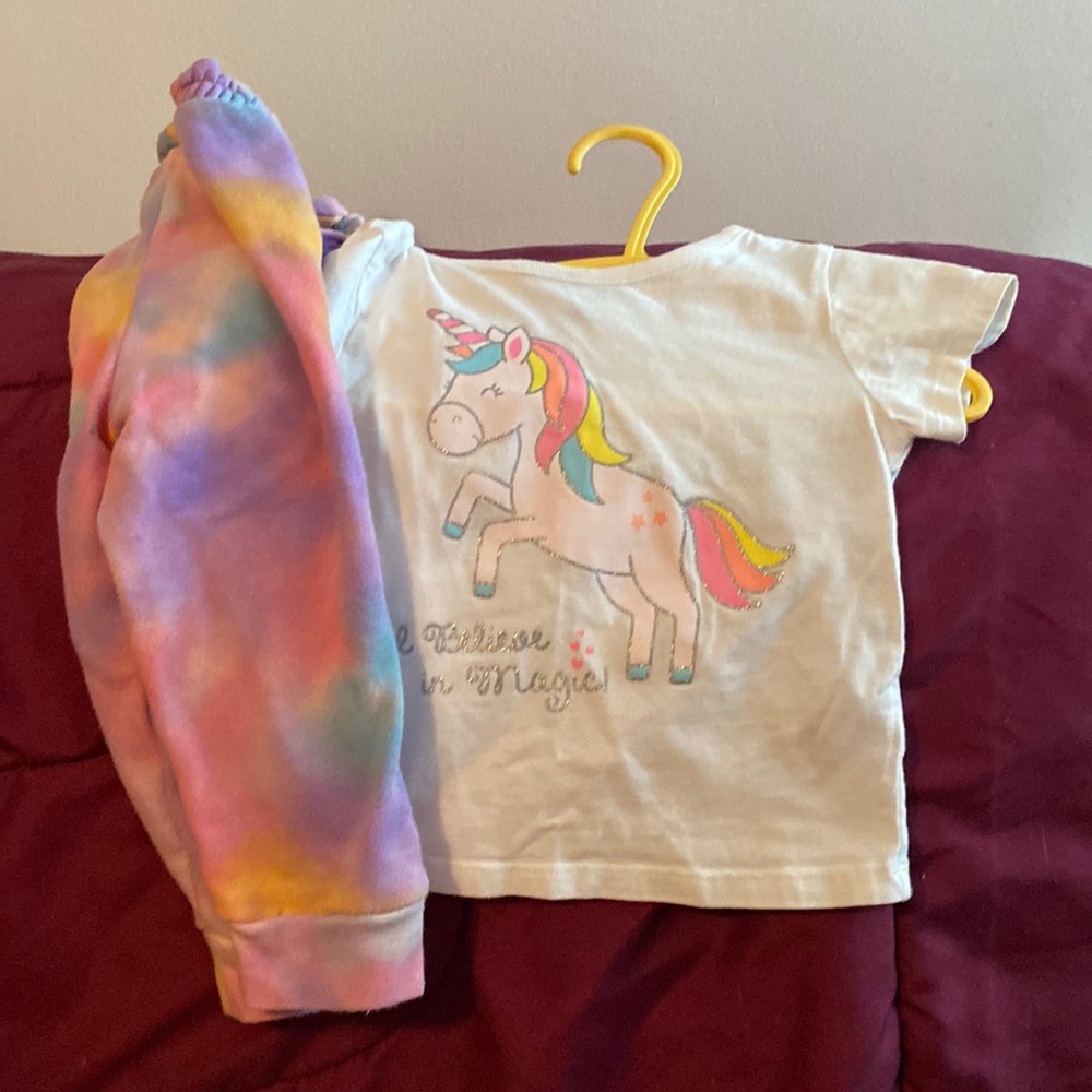 Unicorn sweats and tee